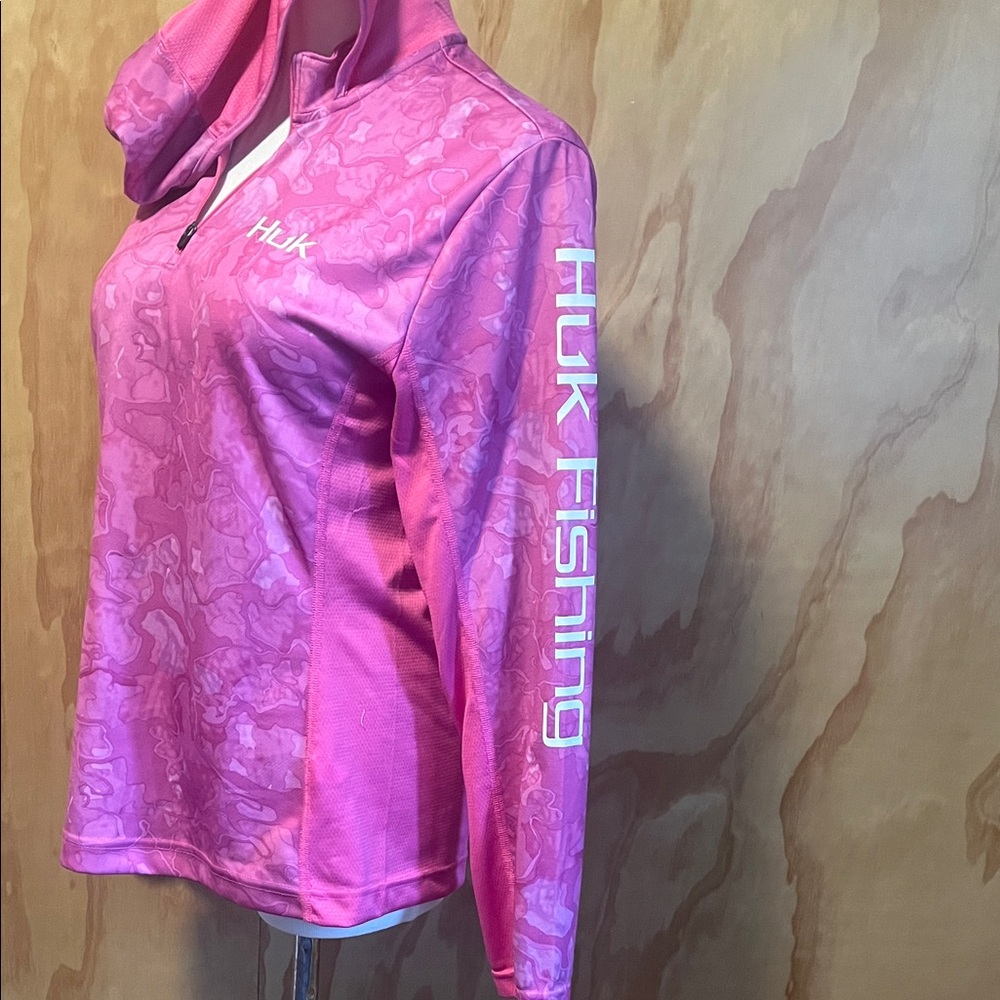 Huk Pink Performance Half-Zip Pullover